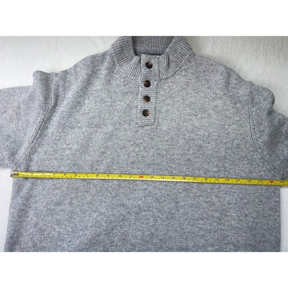 Enzo Mantovani Men's XXL 100% Wool Henley Sweater Thick Preppy Academic Formal - Picture 5 of 8